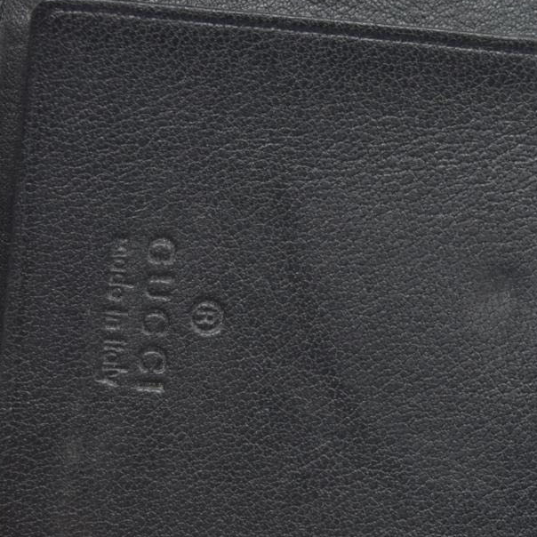 $350 GUCCI G Logo Leather 6 Ring Key Case Black