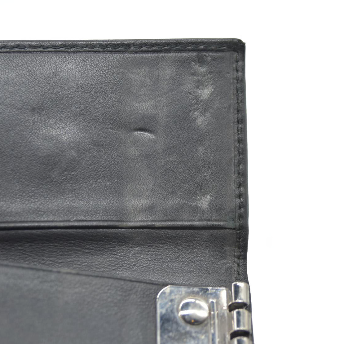 $350 GUCCI G Logo Leather 6 Ring Key Case Black