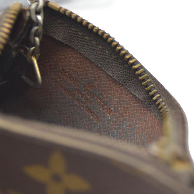 Louis Vuitton Monogram Pochette Cles Wallet Coin Purse Brown 874ET