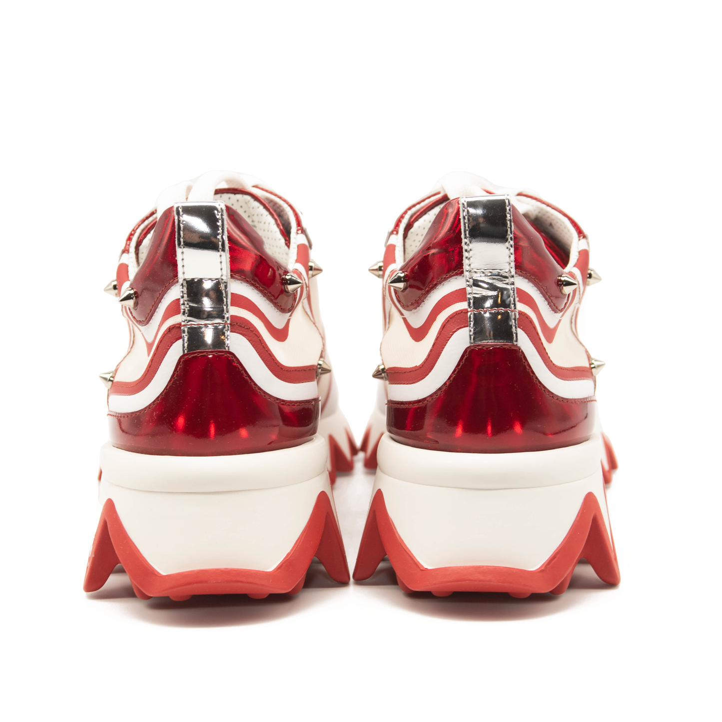 NEW Christian Louboutin Sharkina Sneaker White Red EU 38.5