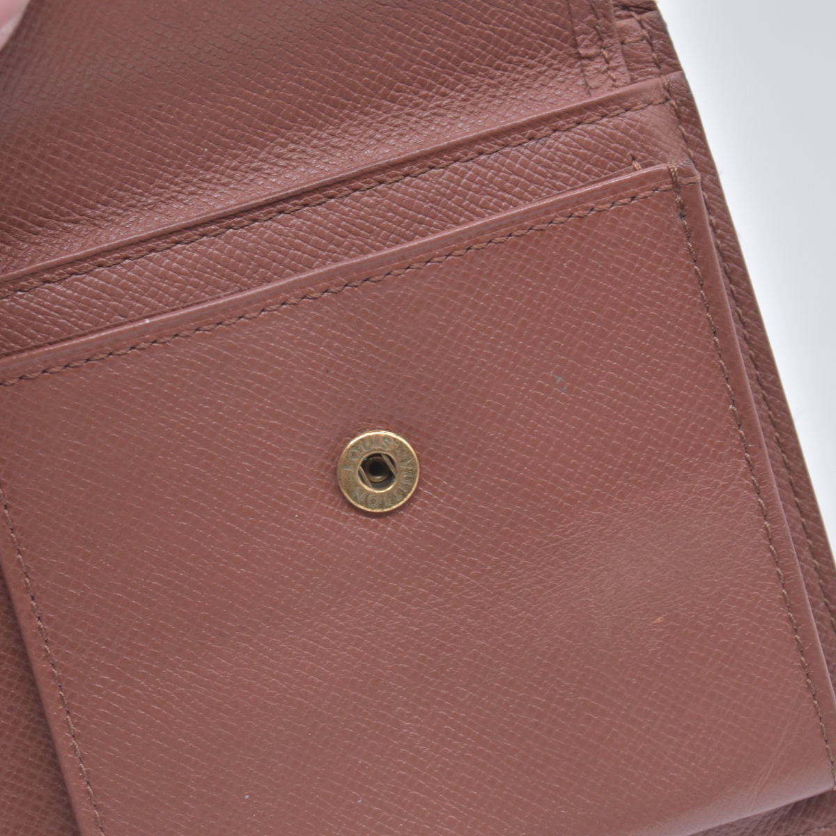 $560 1996 Louis Vuitton Monogram Portefeiulle Marco Bifold Wallet Brown CA0916