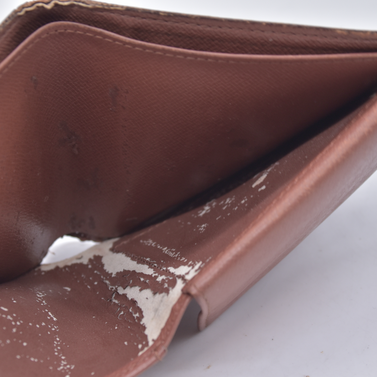 $560 1996 Louis Vuitton Monogram Portefeiulle Marco Bifold Wallet Brown CA0916
