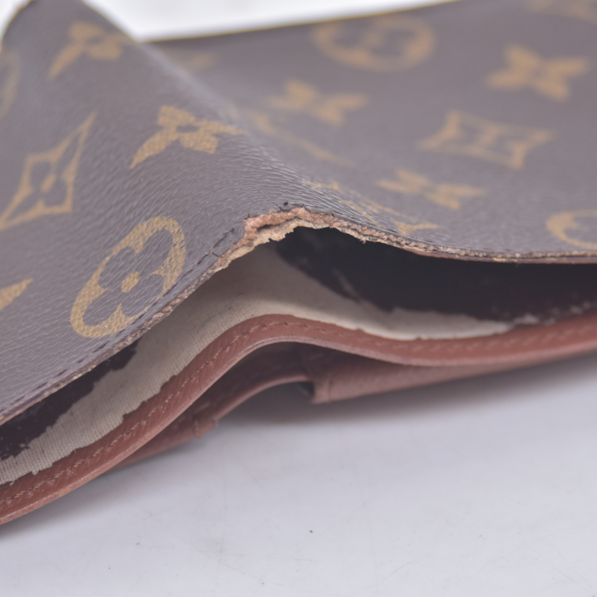 $560 1996 Louis Vuitton Monogram Portefeiulle Marco Bifold Wallet Brown CA0916