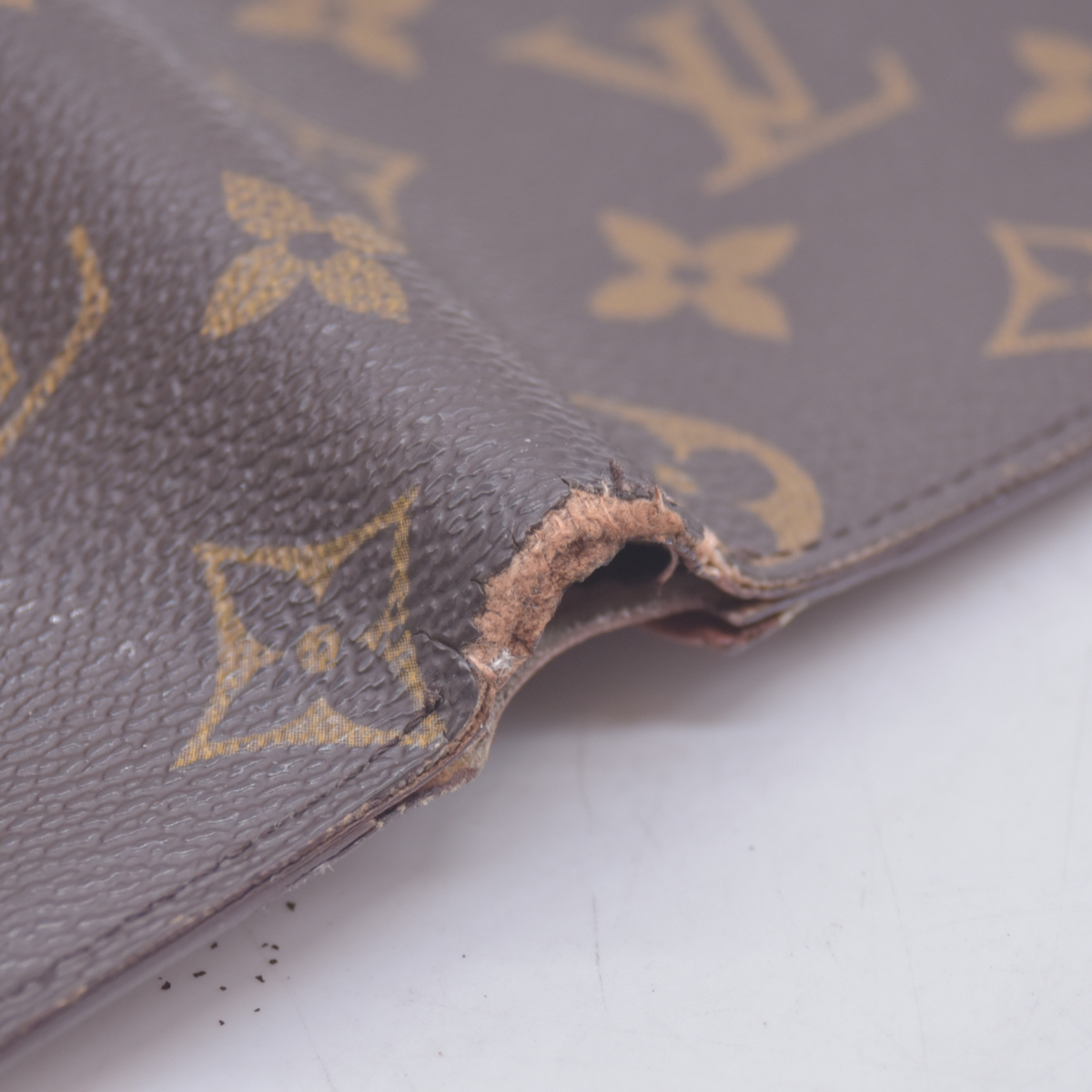 $560 1996 Louis Vuitton Monogram Portefeiulle Marco Bifold Wallet Brown CA0916