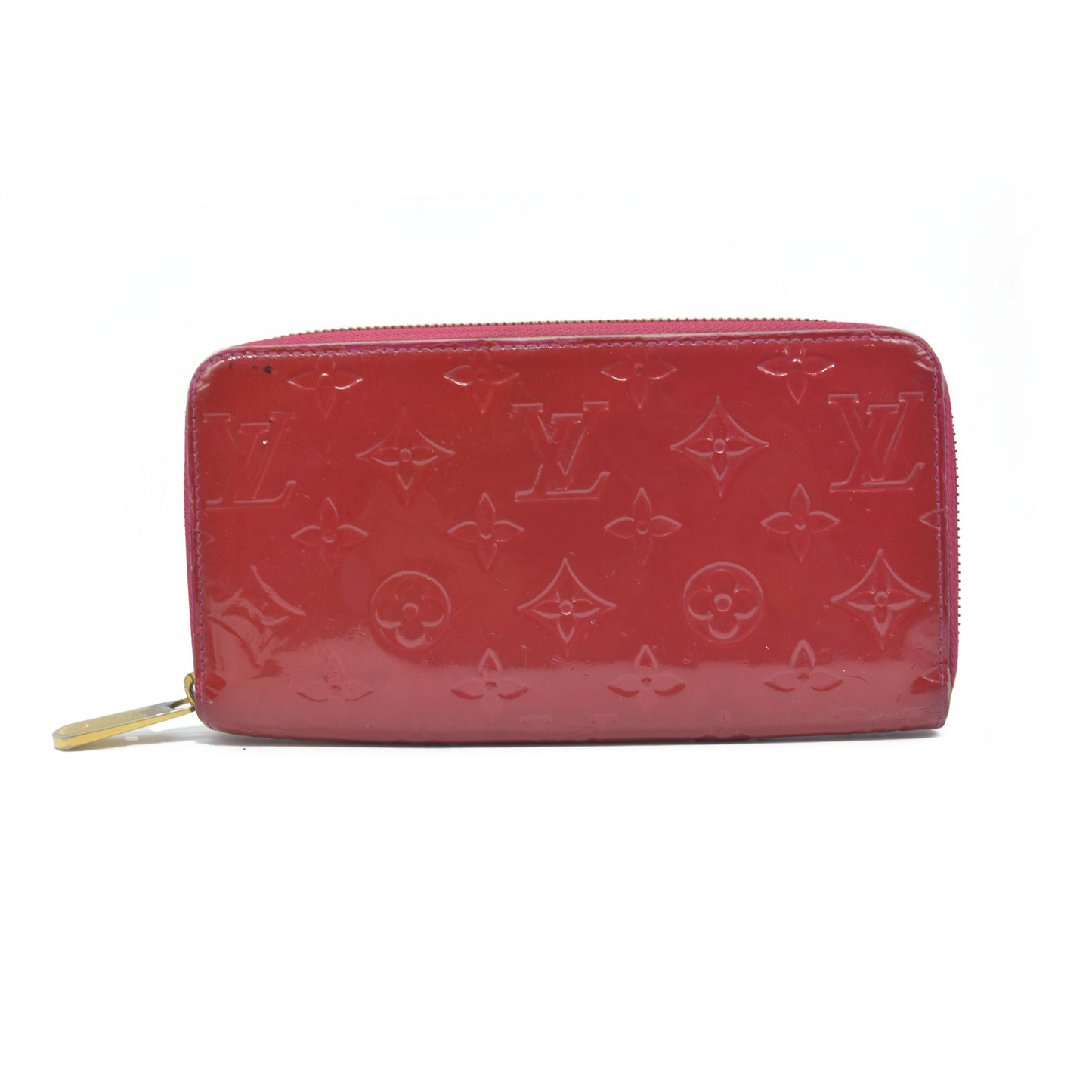 $840 Louis Vuitton Monogram Vernis Zippy Zip Around Long Wallet CA0123