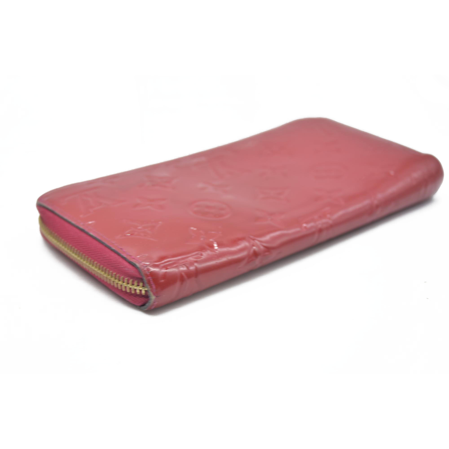 $840 Louis Vuitton Monogram Vernis Zippy Zip Around Long Wallet CA0123