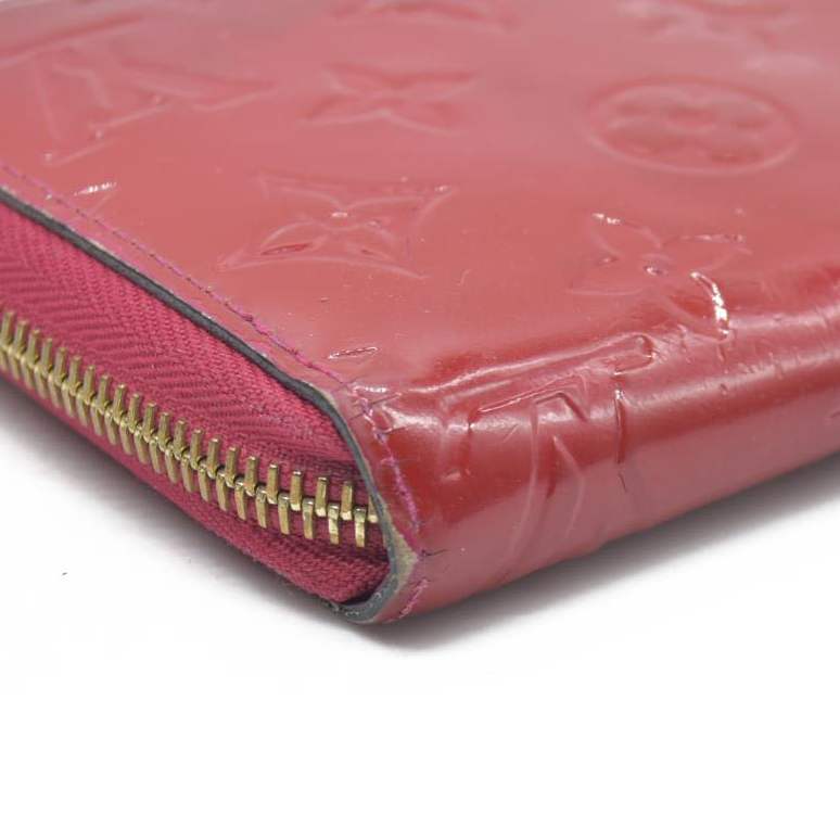 $840 Louis Vuitton Monogram Vernis Zippy Zip Around Long Wallet CA0123