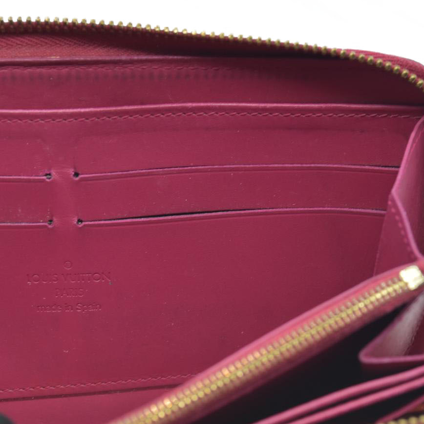 $840 Louis Vuitton Monogram Vernis Zippy Zip Around Long Wallet CA0123