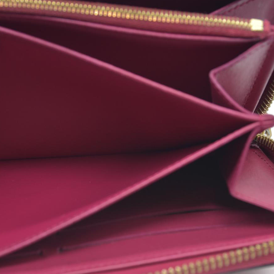 $840 Louis Vuitton Monogram Vernis Zippy Zip Around Long Wallet CA0123