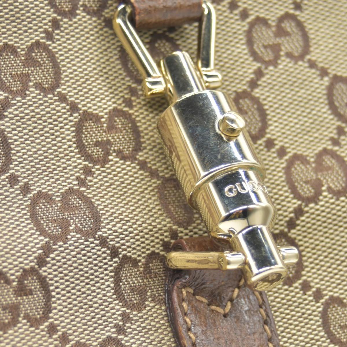 $1450 CONSIGNMENT Gucci GG Canvas Jackie Piston Lock Tote