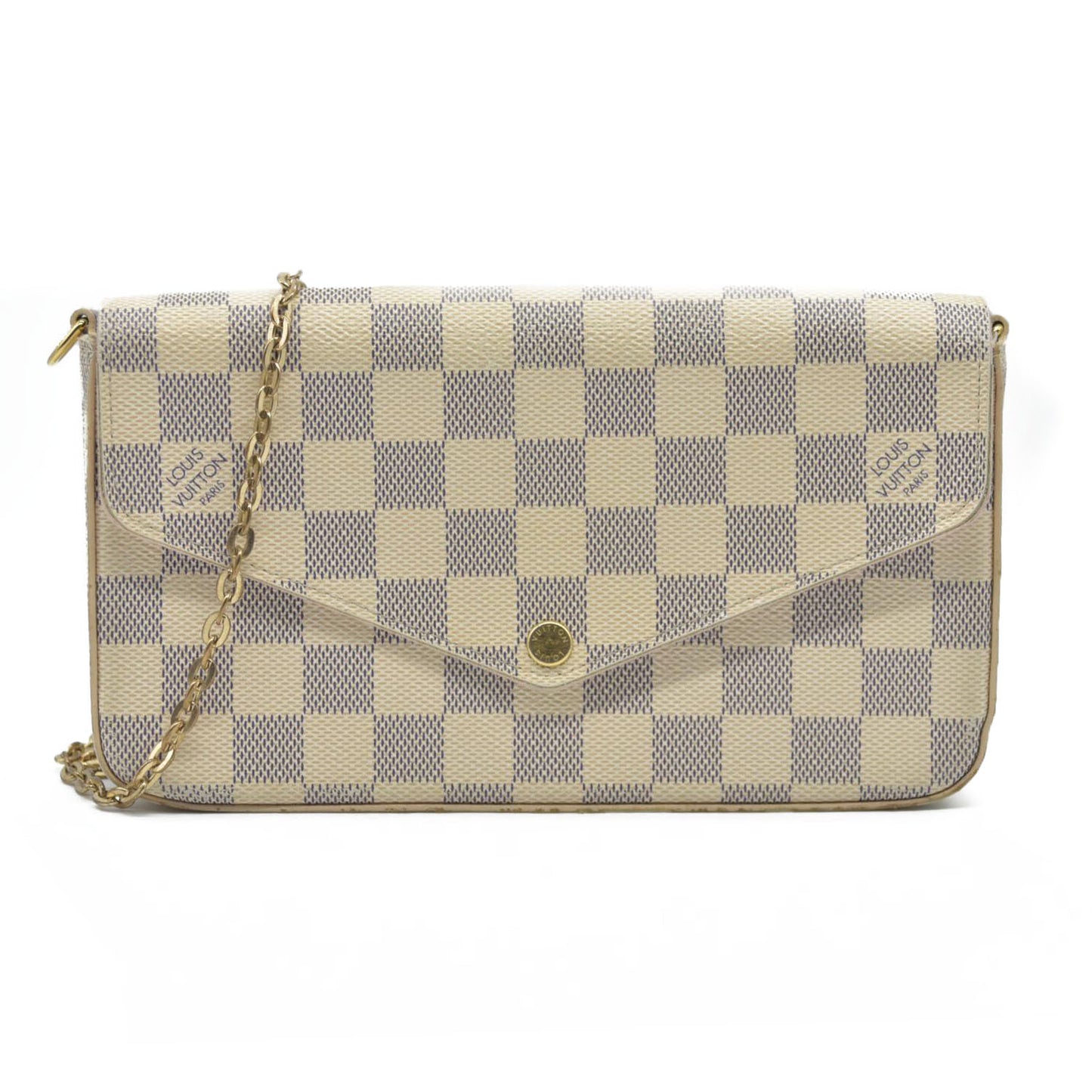 $1580 Louis Vuitton Damier Azur Pochette Félicie