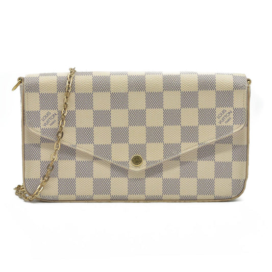 $1580 Louis Vuitton Damier Azur Pochette Félicie
