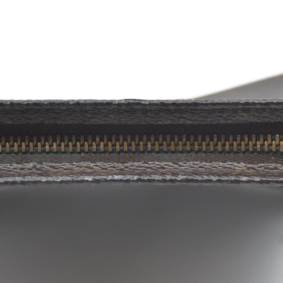 Louis Vuitton Monogram Poche Toilette 15 Cosmetics Pouch Purse Brown MB0042