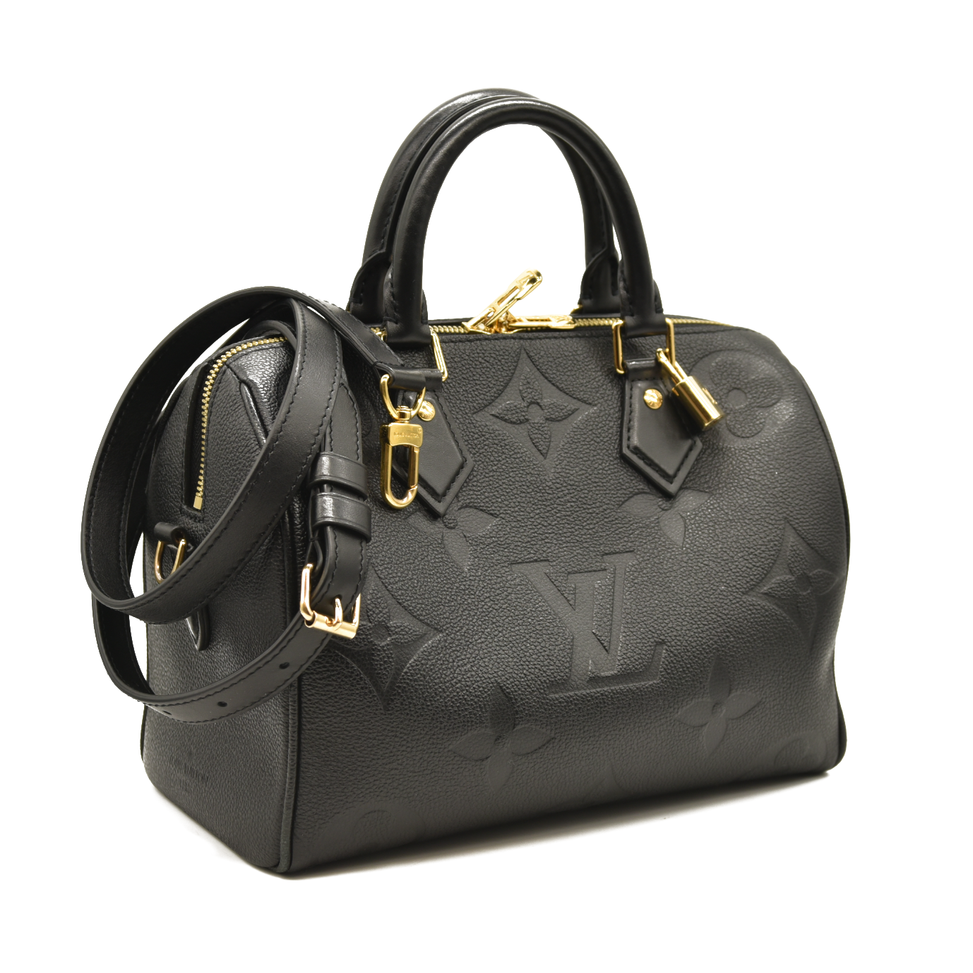 Louis Vuitton  Empreinte Monogram Giant Speedy Bandouliere 25 Black RFID