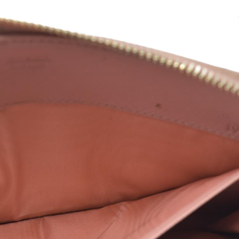 $1050 PRADA Logo Plate Saffiano Leather Zip Around Long Wallet Pink