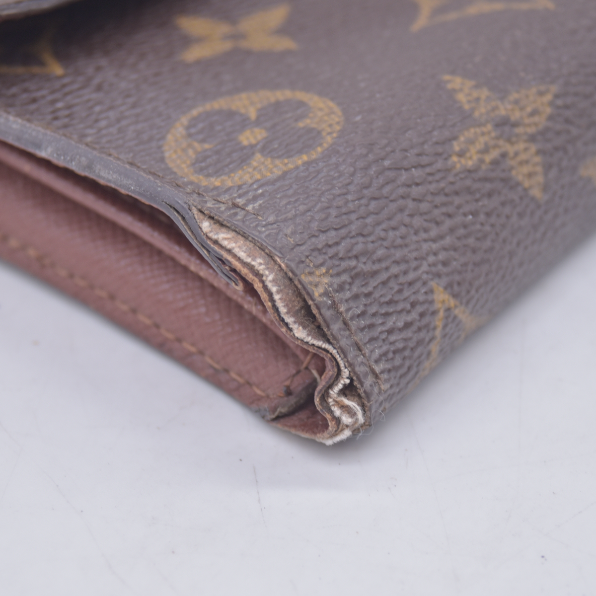 $635 2002 Louis Vuitton Monogram Canvas Pochette Passport Organizer Brown CA0032