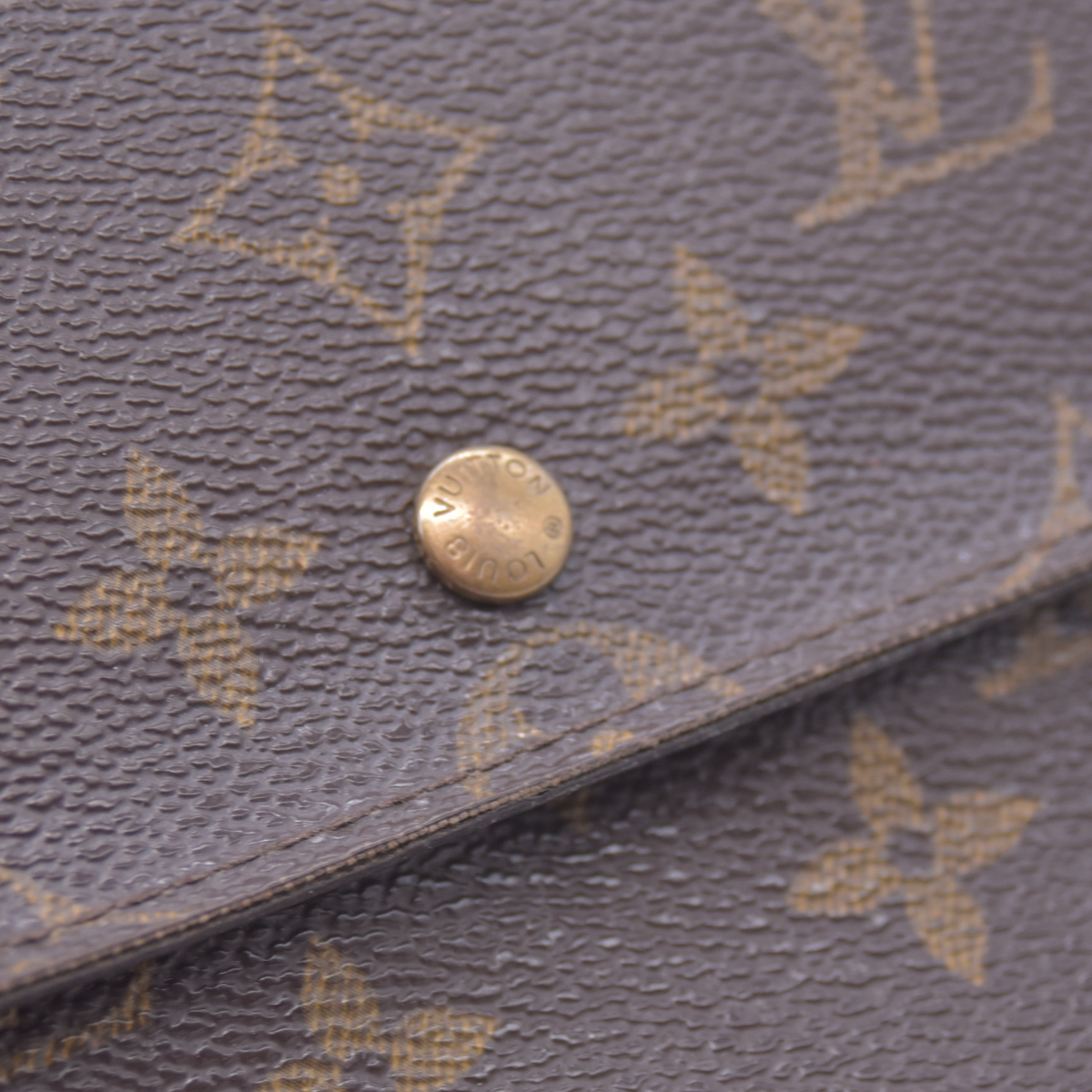 $635 2002 Louis Vuitton Monogram Canvas Pochette Passport Organizer Brown CA0032