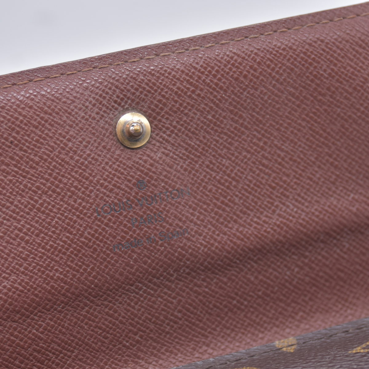 $635 2002 Louis Vuitton Monogram Canvas Pochette Passport Organizer Brown CA0032