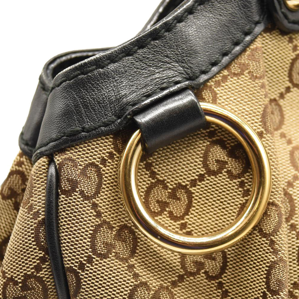 GUCCI Monogram Medium Sukey Tote Dark Brown