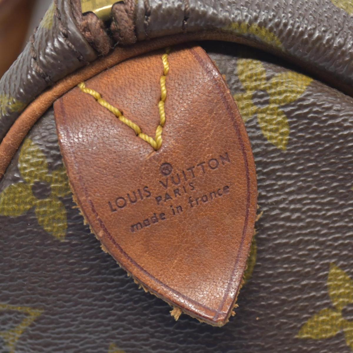 $1630 1982 Louis Vuitton Speedy 30 Hand Bag Monogram Brown SA823