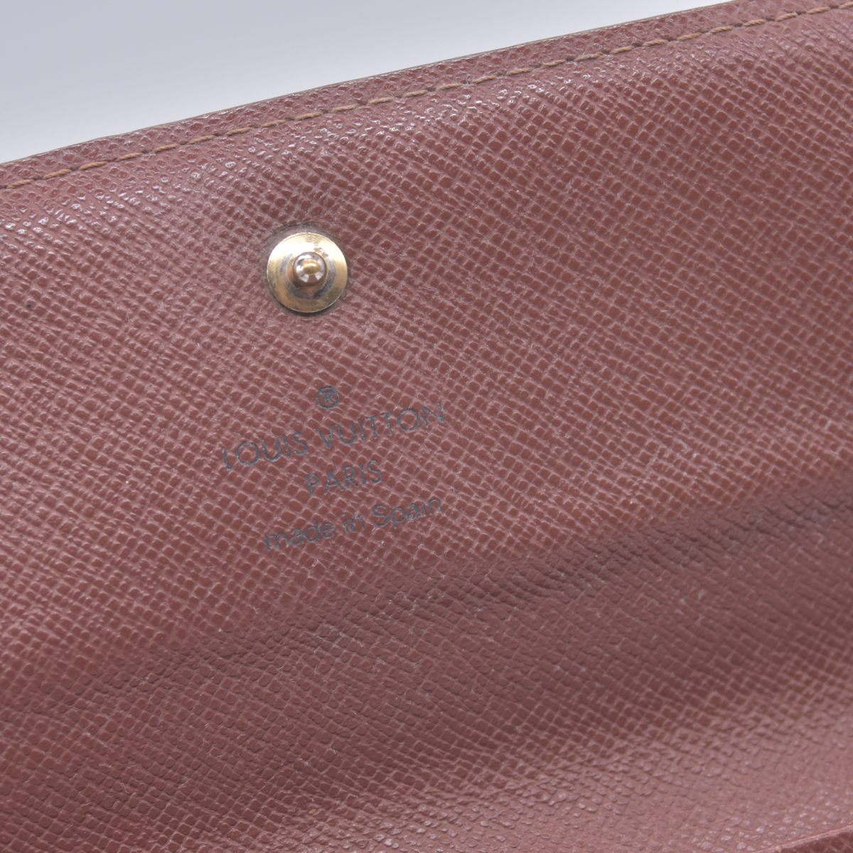 $635 2002 Louis Vuitton Monogram Canvas Pochette Passport Organizer Brown CA0032