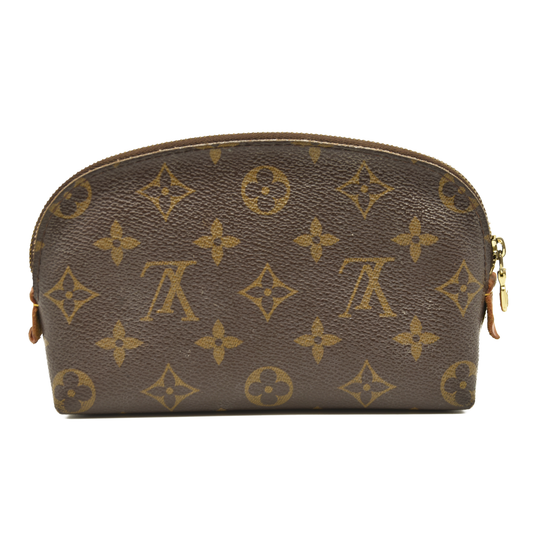 Louis Vuitton  Monogram Cosmetic Pouch M47515 Pen Marks CA0055