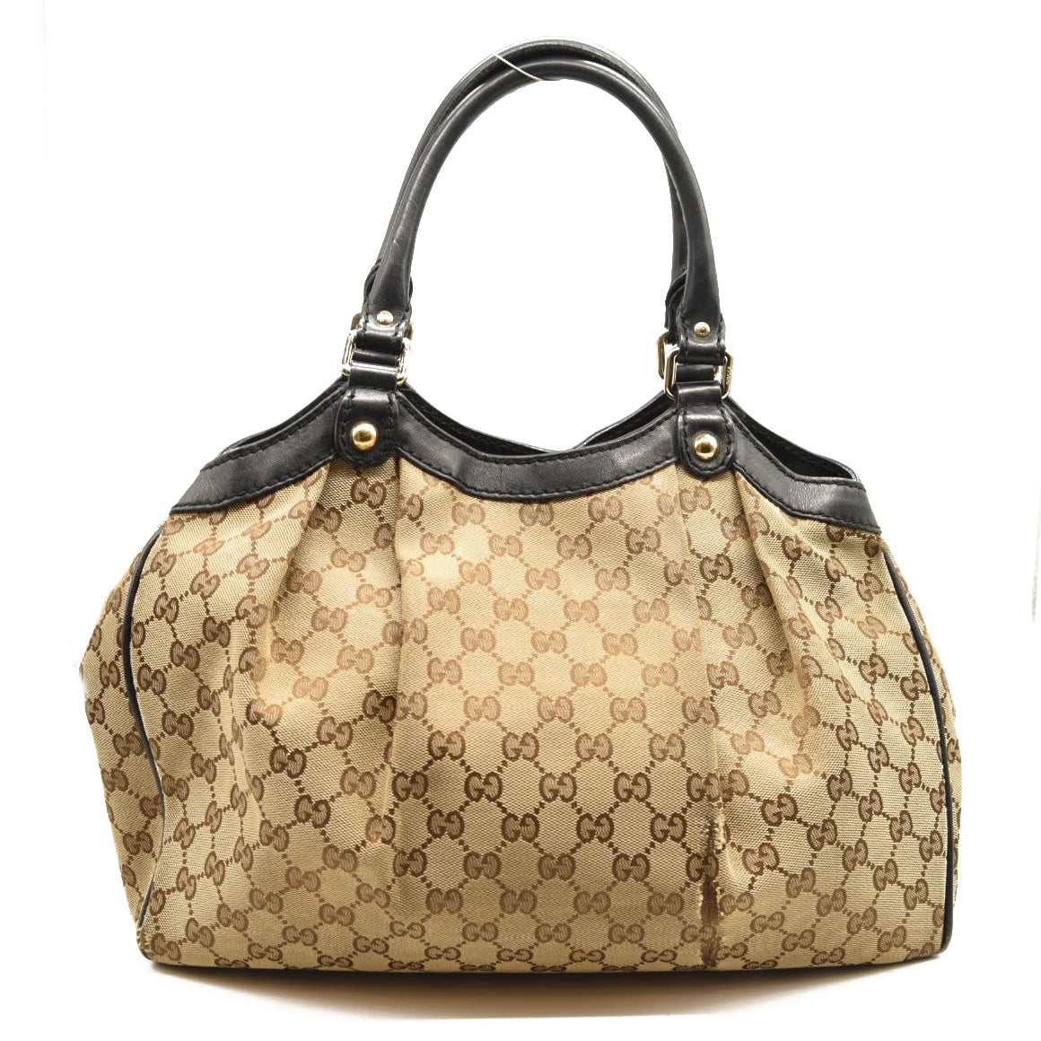 GUCCI Monogram Medium Sukey Tote Dark Brown