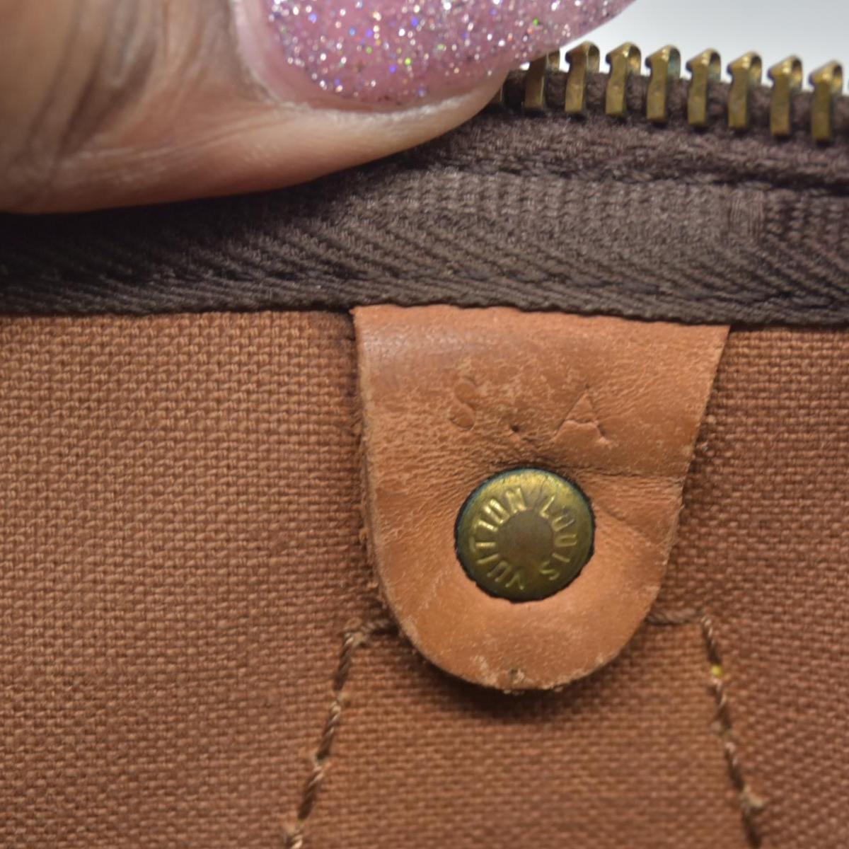 $1630 1982 Louis Vuitton Speedy 30 Hand Bag Monogram Brown SA823