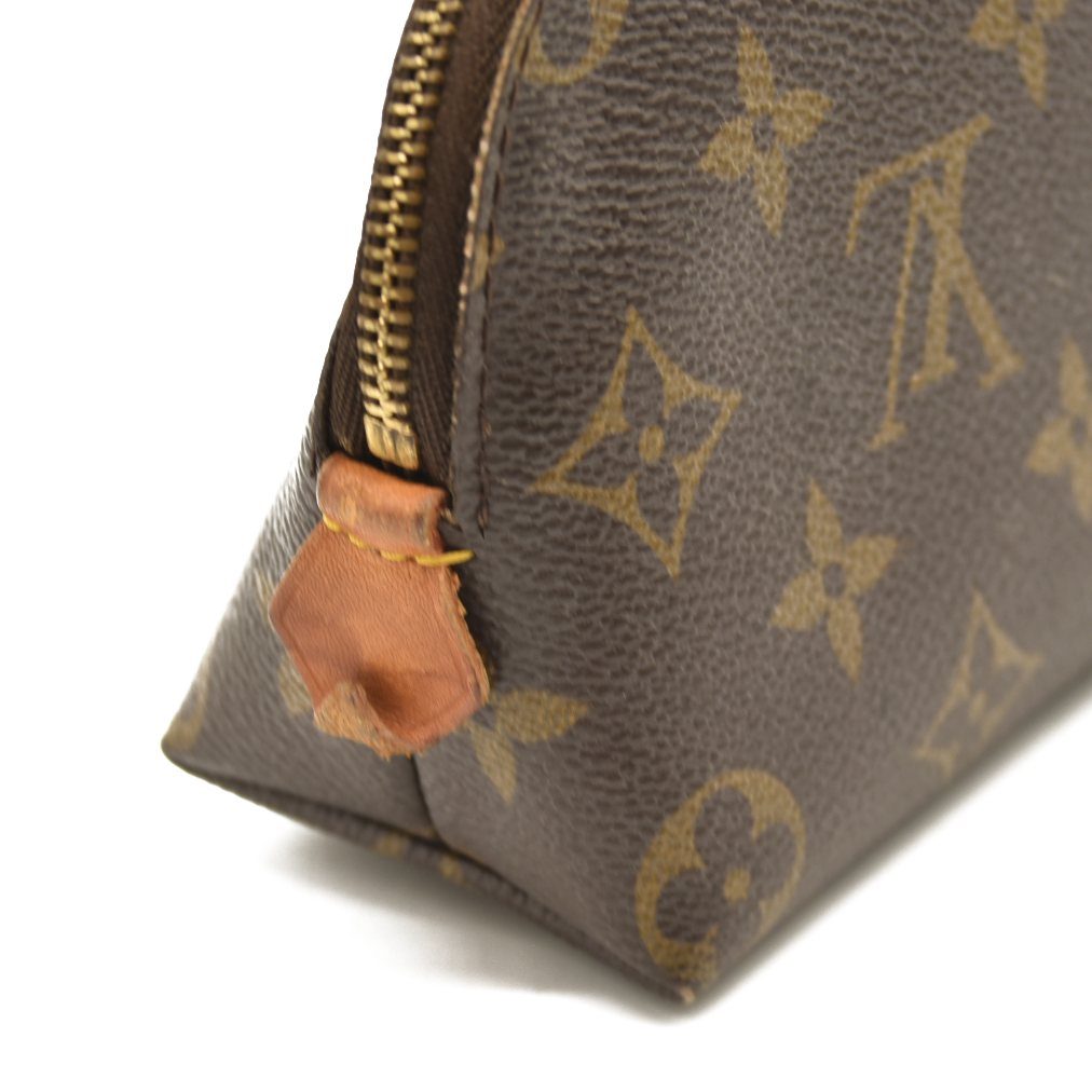 Louis Vuitton  Monogram Cosmetic Pouch M47515 Pen Marks CA0055