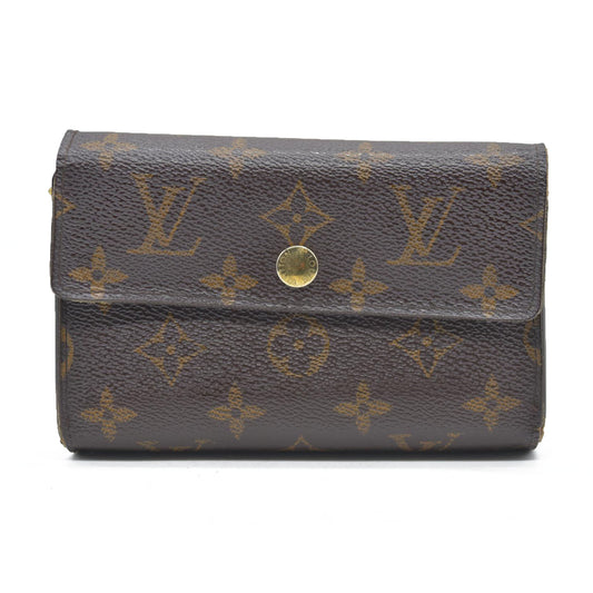 AUCTION $610 LOUIS VUITTON Monogram Alexandra Trifold Wallet CA4018