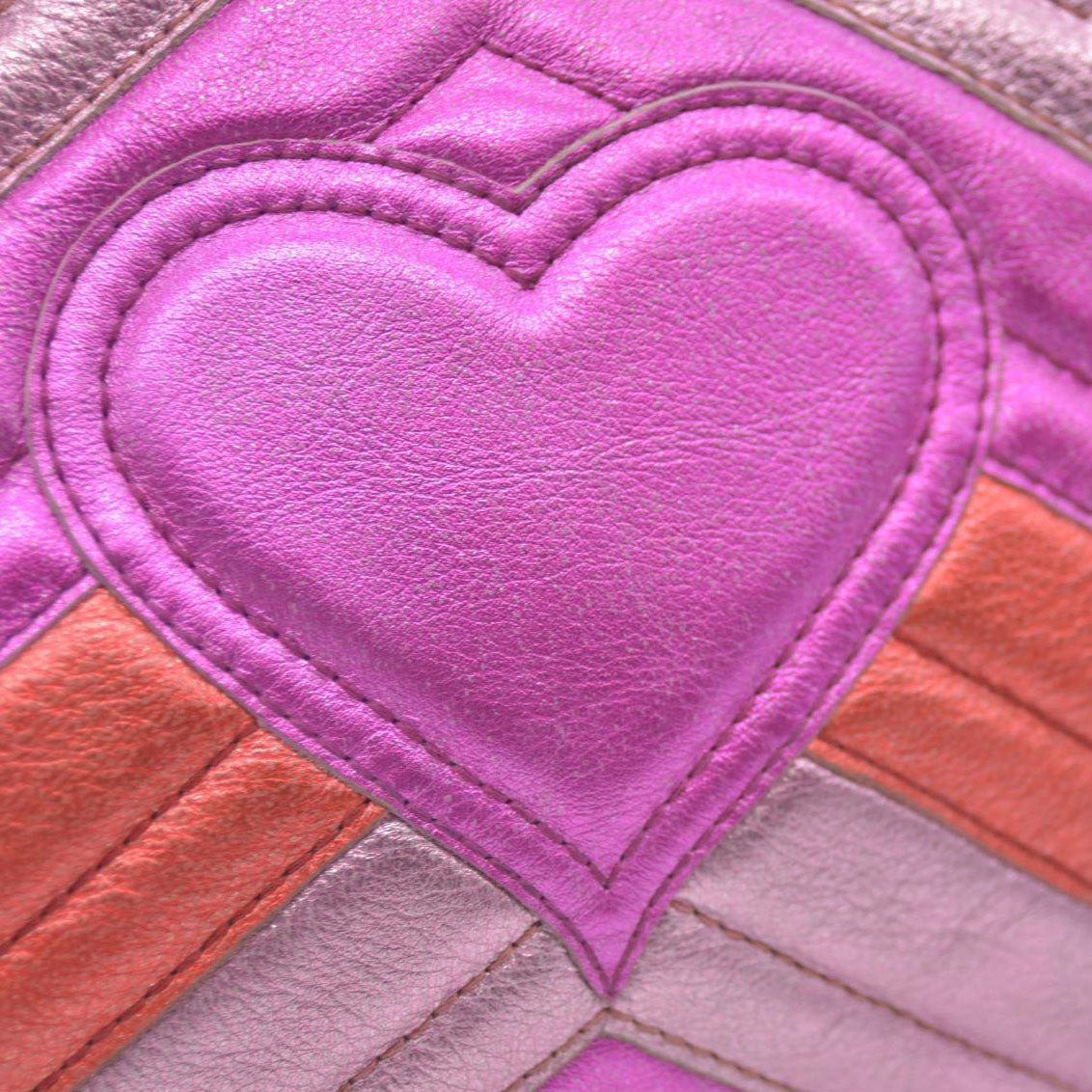 AUCTION $1950 Gucci  Laminated Nappa Matelasse Small GG Marmont Chain Shoulder Bag Fuxia Rosso Rosa