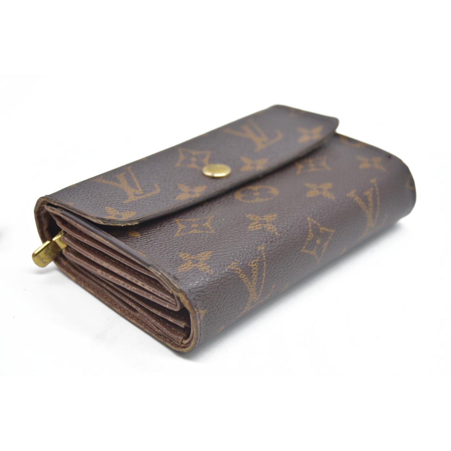 AUCTION $610 LOUIS VUITTON Monogram Alexandra Trifold Wallet CA4018
