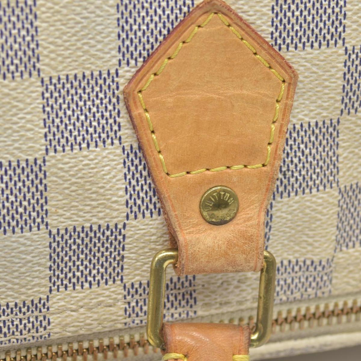 $1730 2009 Louis Vuitton Damier Azur Speedy 35 SD2059