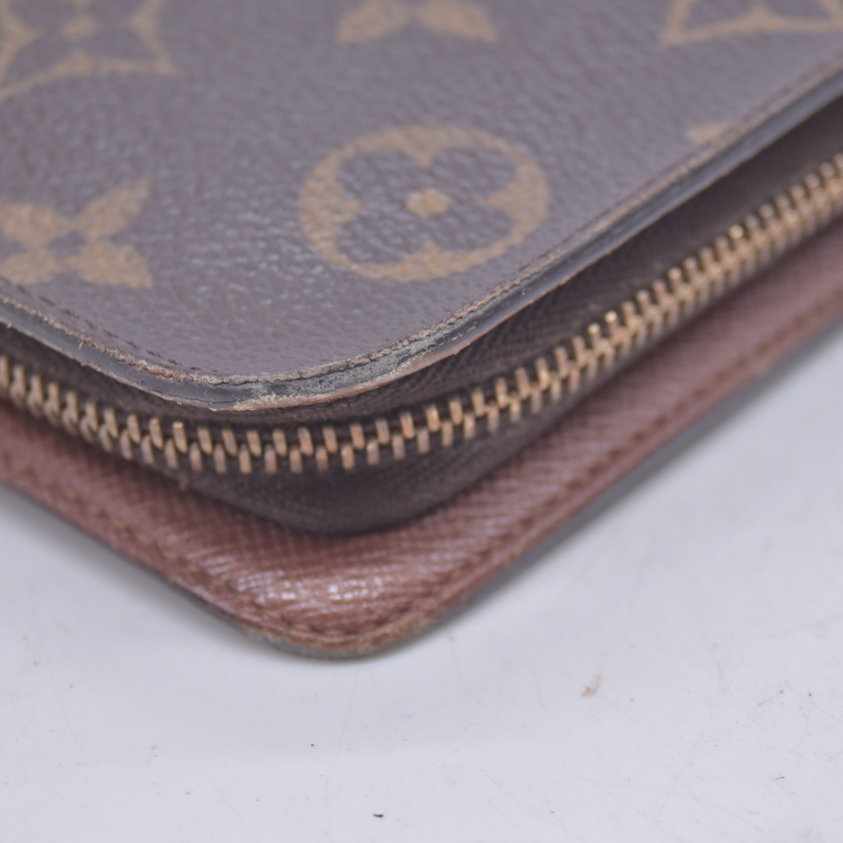 $750 2003 Louis Vuitton Monogram Porte Monnaie Zippy Long Wallet Brown TH0043