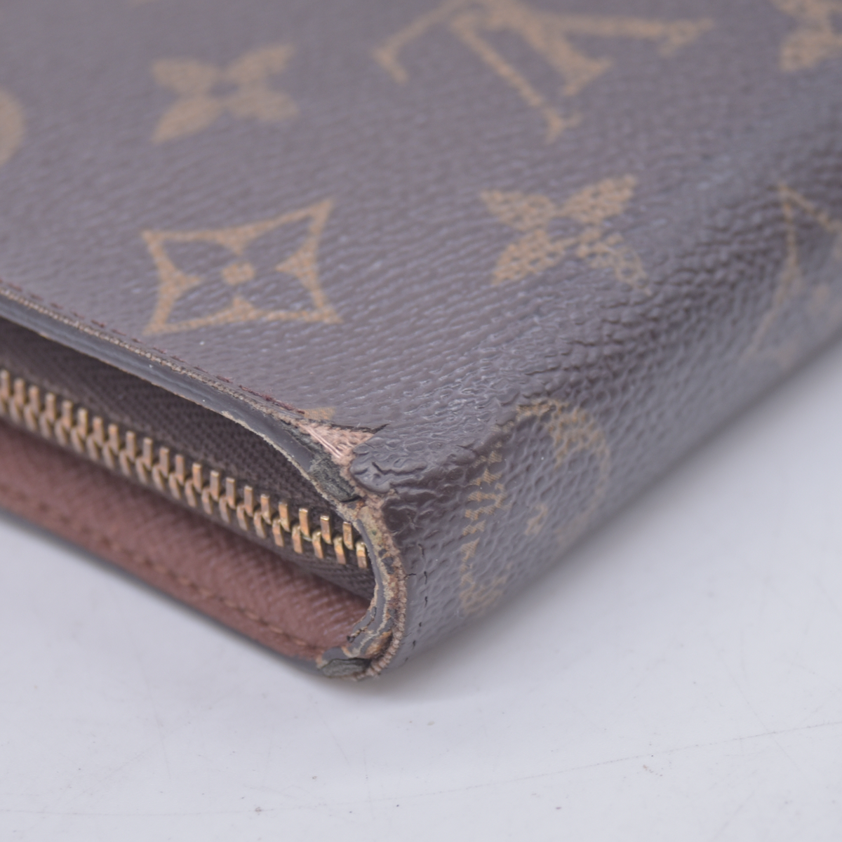 $750 2003 Louis Vuitton Monogram Porte Monnaie Zippy Long Wallet Brown TH0043