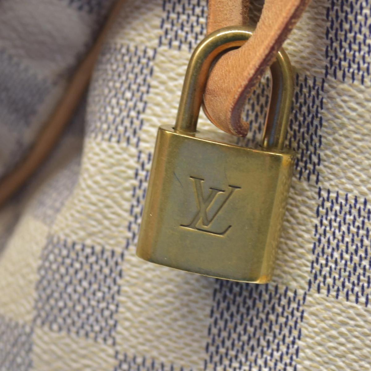 $1730 2009 Louis Vuitton Damier Azur Speedy 35 SD2059