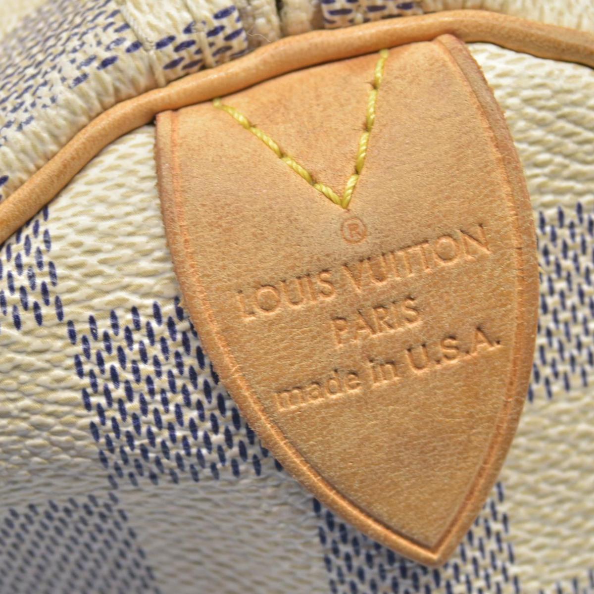 $1730 2009 Louis Vuitton Damier Azur Speedy 35 SD2059