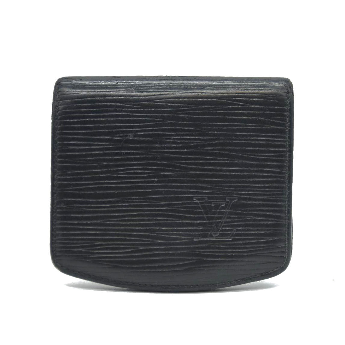 Louis Vuitton Epi Porte Mannaie Cuvette Souple Coin Purse Wallet Black/2BC3748