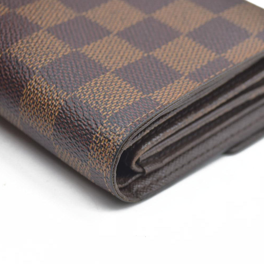 AUCTION $610 Louis Vuitton  Damier Ebene Porte Tresor Etui Papiers Wallet CA0112