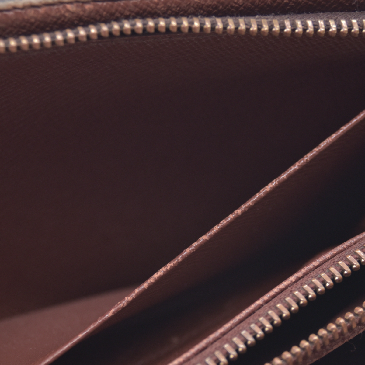 $750 2003 Louis Vuitton Monogram Porte Monnaie Zippy Long Wallet Brown TH0043