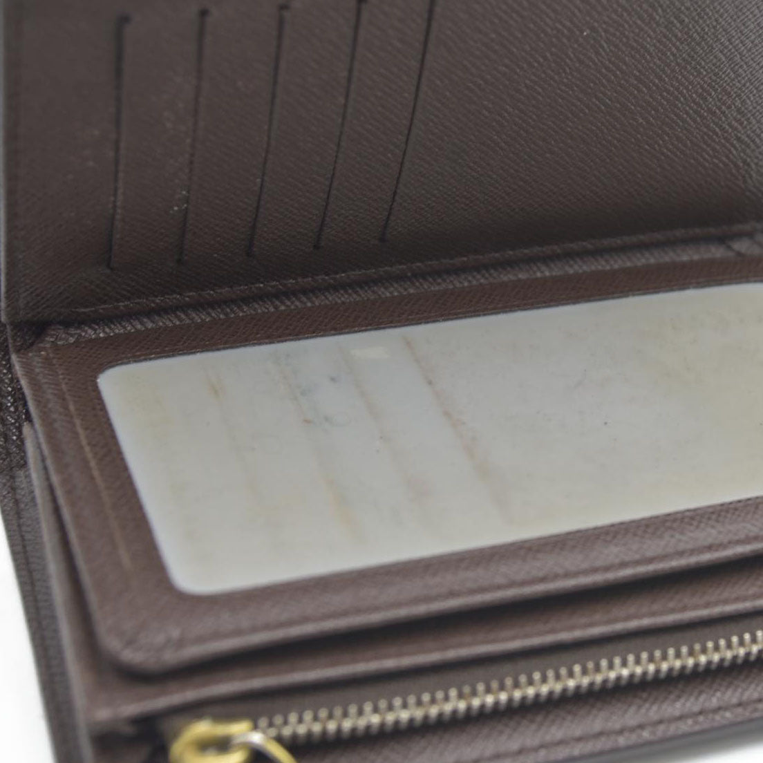 AUCTION $610 Louis Vuitton  Damier Ebene Porte Tresor Etui Papiers Wallet CA0112