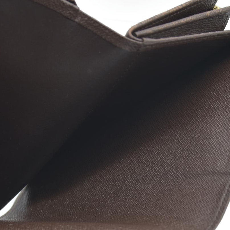 AUCTION $610 Louis Vuitton  Damier Ebene Porte Tresor Etui Papiers Wallet CA0112