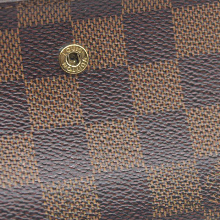 AUCTION $610 Louis Vuitton  Damier Ebene Porte Tresor Etui Papiers Wallet CA0112