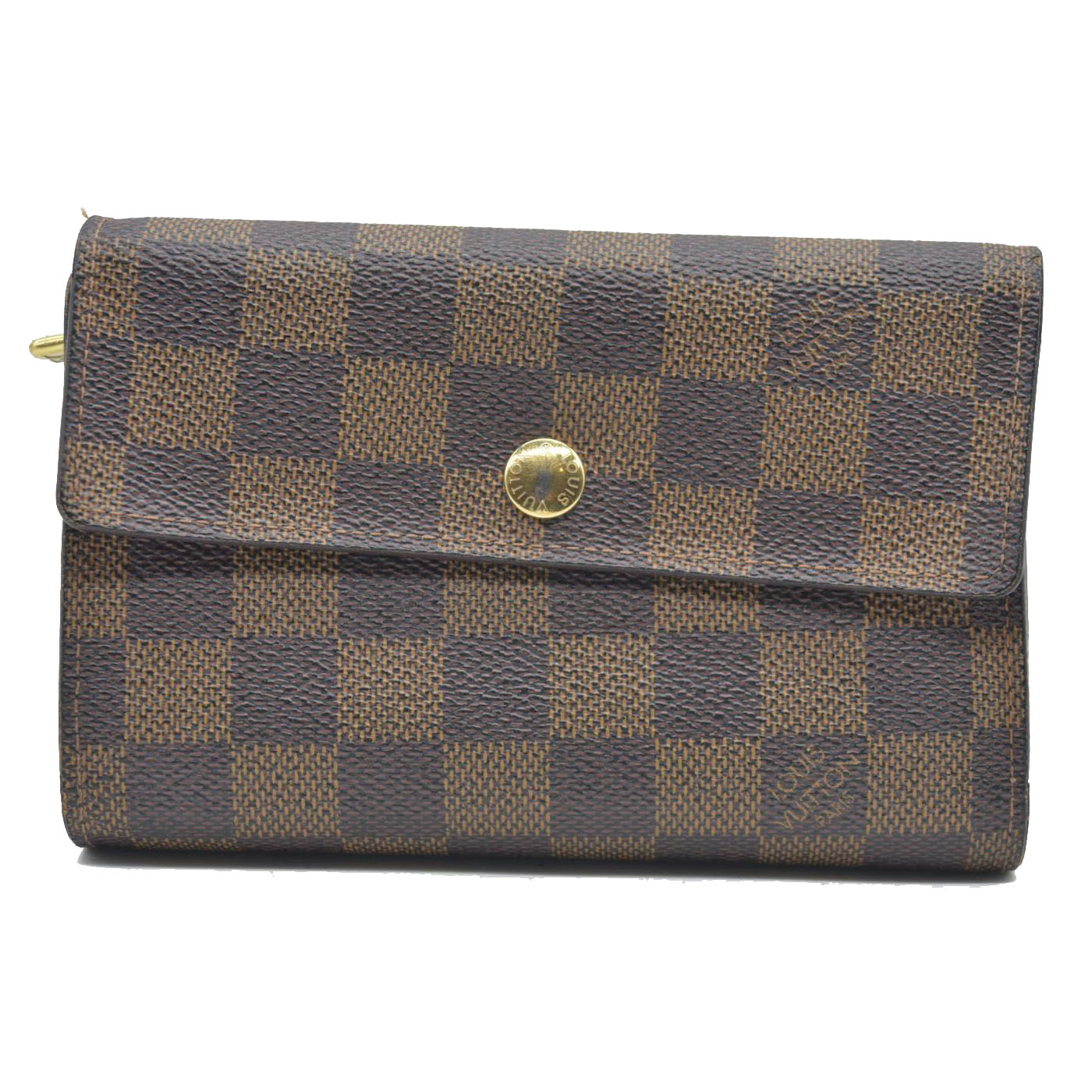 AUCTION $610 Louis Vuitton  Damier Ebene Porte Tresor Etui Papiers Wallet SP2077