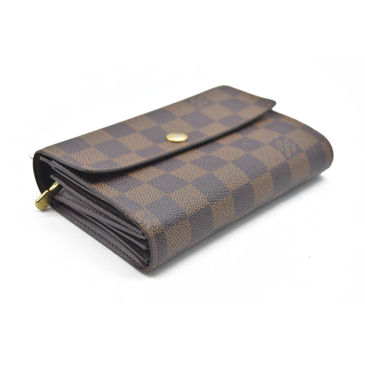 AUCTION $610 Louis Vuitton  Damier Ebene Porte Tresor Etui Papiers Wallet SP2077