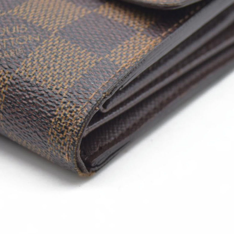 AUCTION $610 Louis Vuitton  Damier Ebene Porte Tresor Etui Papiers Wallet SP2077