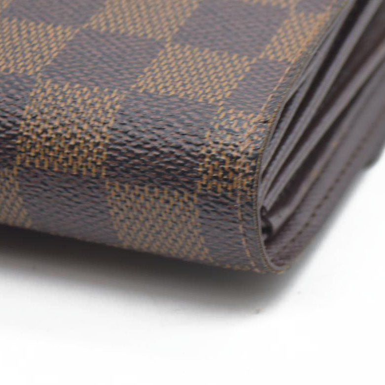 AUCTION $610 Louis Vuitton  Damier Ebene Porte Tresor Etui Papiers Wallet SP2077