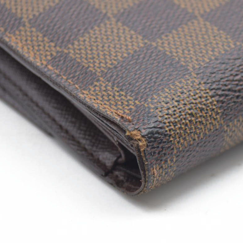 AUCTION $610 Louis Vuitton  Damier Ebene Porte Tresor Etui Papiers Wallet SP2077