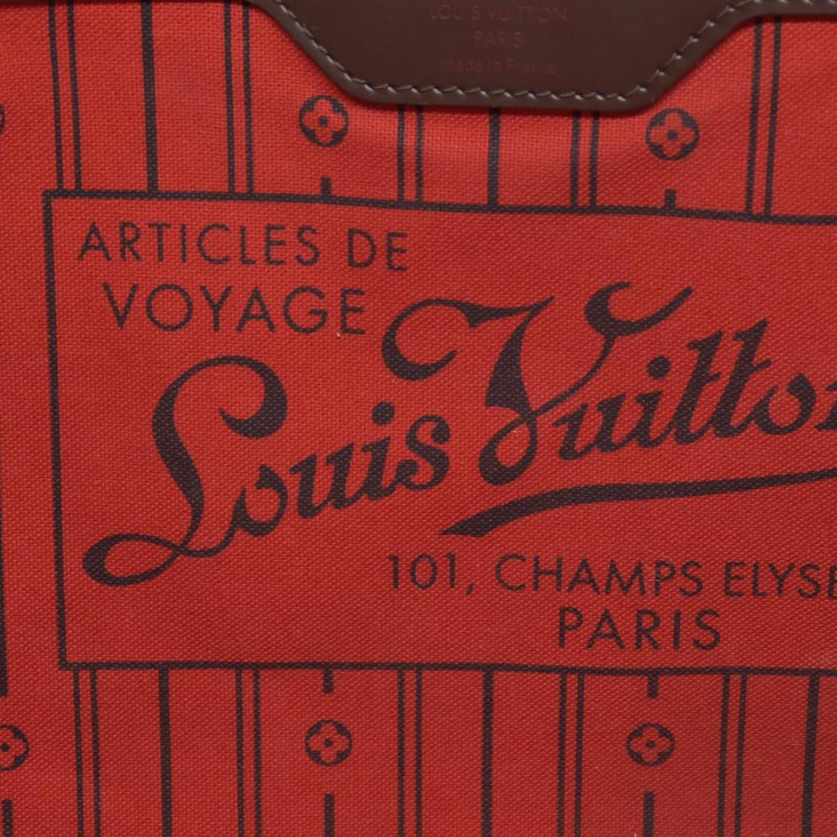 $2240 Louis Vuitton Damier Ebene Neo Neverfull GM Tote TJ4180 2010