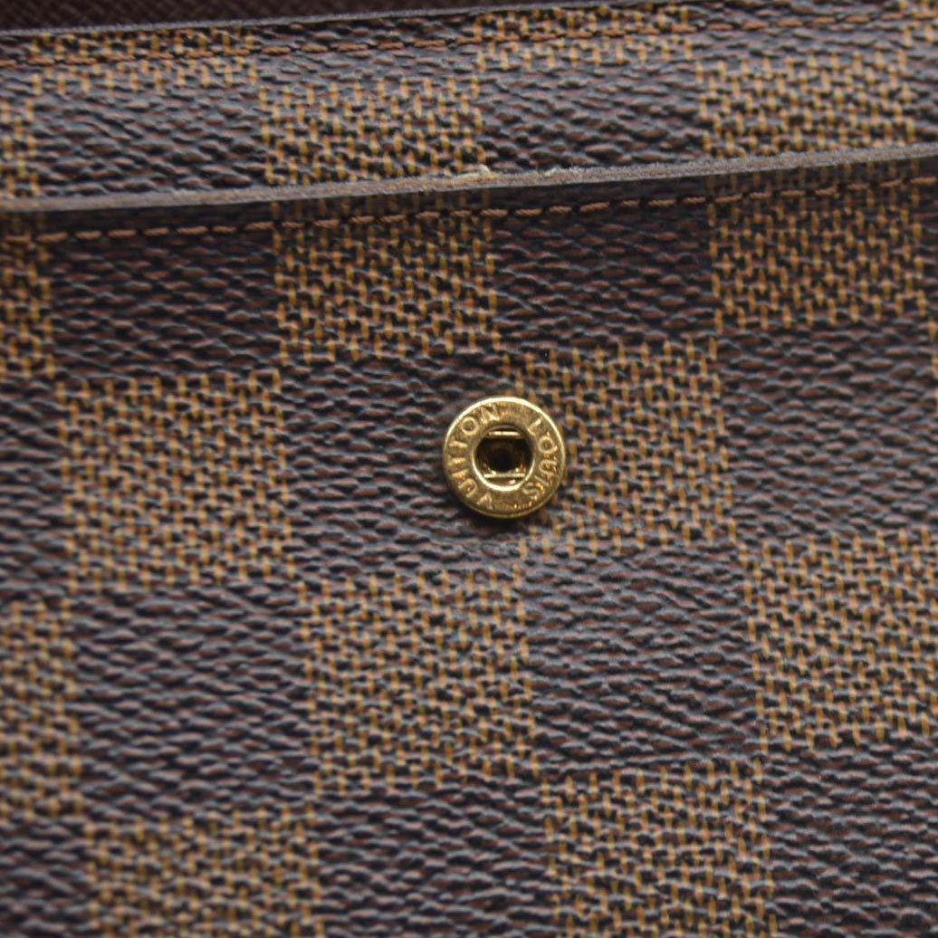 AUCTION $610 Louis Vuitton  Damier Ebene Porte Tresor Etui Papiers Wallet SP2077